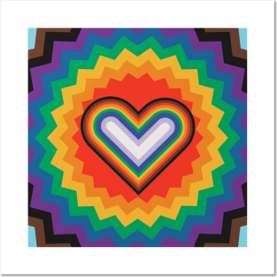 Heart Pride Colorful Design Posters and Art